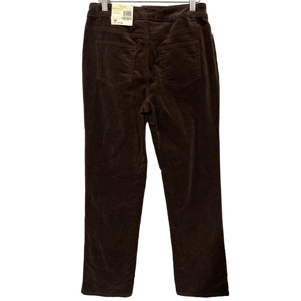 Charter Club Women’s Pants Brown Size 4 Micro Corduroy Slimming Straight Leg *‎ - Picture 3 of 7